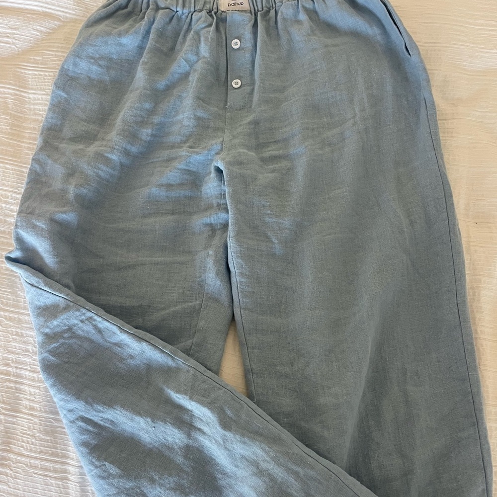 Parke Women's Light Blue Straight Leg Pants - Picture 2 of 2